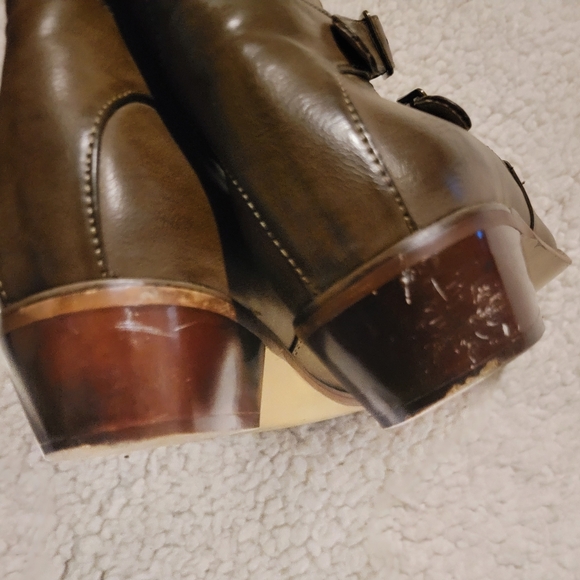 CATO Buckle Strap Ankle Boots Brown Size 8 - Picture 10 of 16